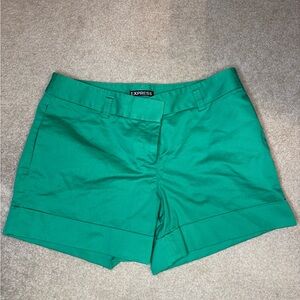 Express Women's Vibrant Green shorts